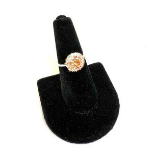 😍"Put a Ring On IT Event" Champagne Diamond Halo Ring